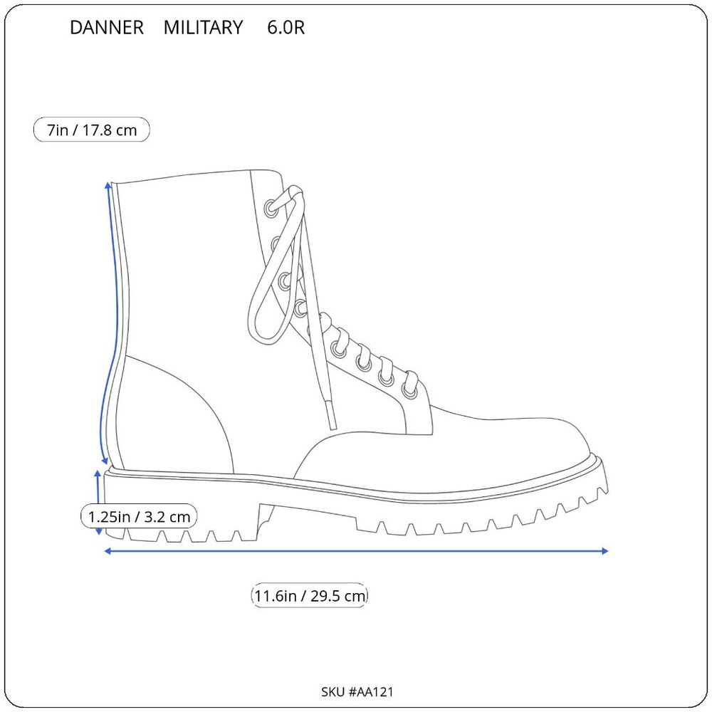 Danner USMC Rat 8 Inch Mojave Steel Toe Boot USA Made SZ 6R 15610X ASTM F2413-11 - Picture 8 of 14